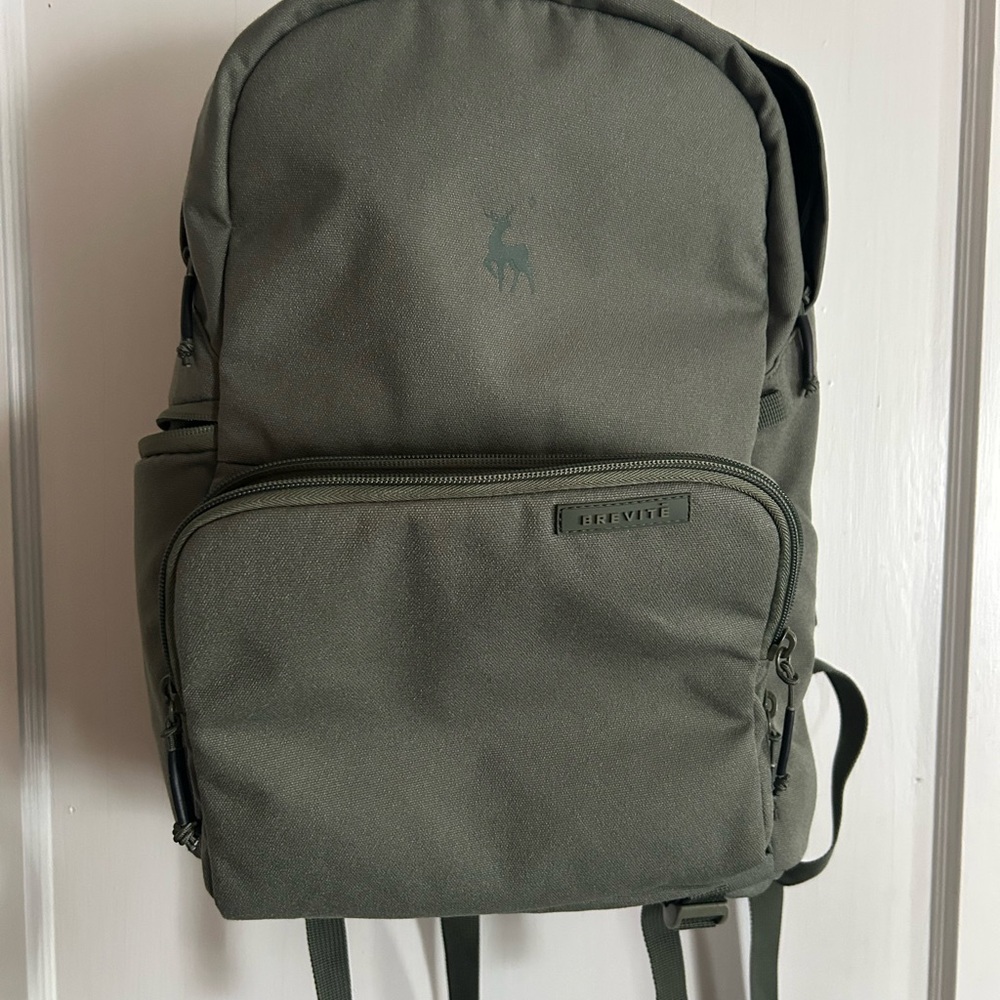 Green Minimalist Backpack with Durable Fabric